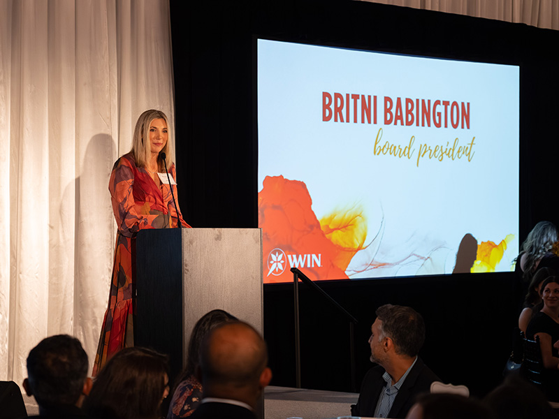 Britini Babington speaks at Elevate 2025